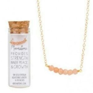 Gorgeous Kris Nations Peach Moonstone Necklace